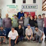 CASCALLARES VISITÓ UNA ESCUELA SECUNDARIA DONDE SE REALIZARON TRABAJOS DE PINTURA Y MANTENIMIENTO